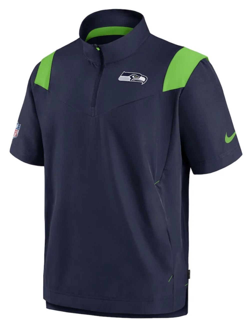 Nike Seattle Seahawks Sideline Coaches Pullover XL Navy Short Sleeve NFL